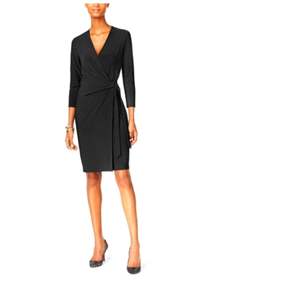 COPY - Anne Klein Faux-Wrap Dress